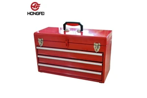 Professional Lockable Iron Powder Coated Portable Tool Box