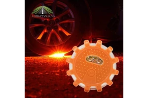 Battery Type USB Rechargeable Led Road Flares Safety Strobe 9 Modes Flashing Traffic LED Warning Emergency Flare Light V16
