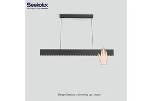 Suspended Modern Dining 24W/30W/36W/48W Linear LED Pendant Ceiling Light for Indoor Home Hotel Conference Rooms