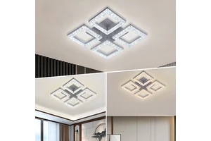 Decorative square Crystal Interior Ceiling Lighting Nordic Style Ceiling Lamp Dimmable Acrylic Led Crystal Ceiling Light