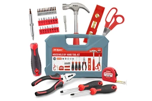 42pc DIY Home & Office Hand Tool Kit Basic Set for Household Repairs in a Portable Hard Case Tool Box-OEM Customizable