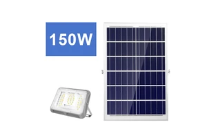 Solar Panel Efficient Charging Day and Night Induction Remote Control High Power Solar Flood Light Outdoor