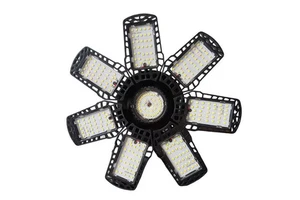 LED Garage Lights with 7/10+1 Adjustable Panels E26/E27 Ceiling Shop Work Lamp 150W 6500K Bulb for Workshop Industrial Lighting
