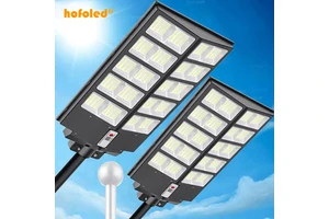 8000W Solar Street Lights Outdoor Parking Lot Lights Dusk to Dawn Commercial Led Solar Powered Street Lights with Motion Sensor
