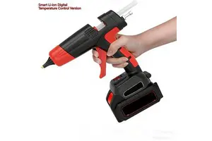 JRXC Electric Hot Glue Gun Digital Temperature Control 80W Output Plastic Body Aluminum Nozzle 3-Year Warranty for DIY Projects