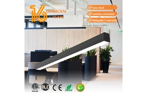 Low Profile Aluminum Hexagon Frame Anti-Glaring LED Linear Light for Commercial Industrial Use IP44