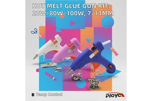 Hot Melt Glue Gun Glue Sticks 60W-100w 11mm Adjustable Temperature DIY Industrial Electric Glue Gun Plastic Body Aluminum Nozzle