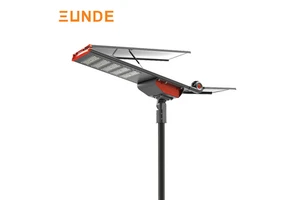 Outdoor IP65 DC Waterproof Sensor Lamp Monocrystalline Solar Panel 8000Lm Led All in One Solar Street Light