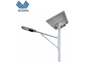 Solar Street Light All in One Integrated Road Lights with Lithium Battery Flexible High Pole Swing Arm Solar Lamps