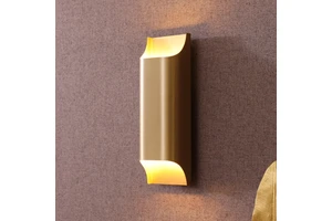 L30cm Luxury Retro Copper Bronze Wall Lamp Corridor Classic Linear Wall Fitting Living Bedroom Bedside Background Bracket Light