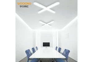 WOOJONG 27W 45W 50W Modern Led Ceiling Linear Wall Light Fixture Lamp Cross Surface Light 1200mm Plastic CE ERP EPR KC Certified