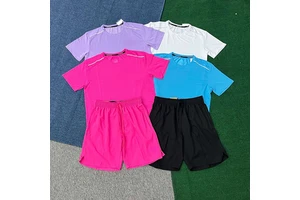 High Quality Unisex Gym T-Shirts Shorts Kits Quick Dry Breathable Fitness Soccer Jersey Short Sleeve Tracksuit Football Jersey