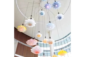 Led Flower Light Motif Lights Atmosphere Lotus Flower Lamp Stage Creative Decors Art Lighting Dynamic Art Deco Chandelier Lamp