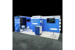 3x6m Trade Show Booth Reusable Modular Exhibition Booth Expo Stand Seg Light Box with TV Mount and Storage