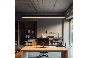 4 Feet LED Tube Lamp Office Pendant Light Black Linear Simple Wholesale Price LED Linear Pendant Light