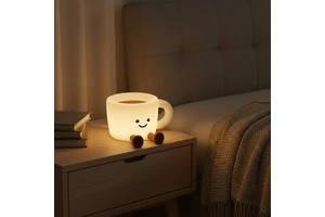 Silicone Coffee Mug Nightlight Touch Control LED Light Bedside Sleep Clap Lamp