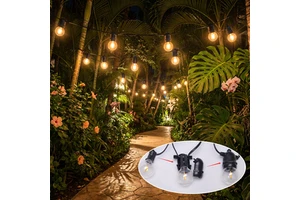 Professional Factory Outdoor Solar Festoon Garden Lighting G45 String Light 100m 50m 20m 15m Glamping Party Decoration