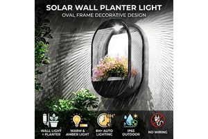 1700K 6000K IP65 Solar Wall Lamps Round Modern Courtyard Outdoor Waterproof Decorative Wall Lamp