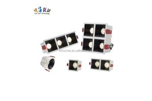 LED Embedded Line Light Grille Light Commercial Household Light Black Reflective Cup KH-OC-TH-107-1W