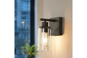 Minimalist Retro Decorative Wall Lamp for Bedroom Living Room Stairs Bathroom Charging Wall Lamp with Wiring Glass for Washbasin