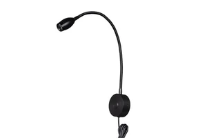 Keehome LED Aluminum Anti-glare Gooseneck Spotlight European Standard Plug Wire 3W Dimming Touch Wall Adjustable Reading Light