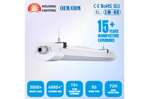 Custom Length 60cm 135cm 144cm 150cm Surface Mounted Parking Garage Lights Linkable Tri-proof Lamp with Motion Sensor
