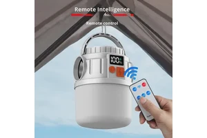 Dual Light Source Solar Rechargeable LED Camping Lamp with Digital Display Emergency Outdoor Use Model V65-3 IP Rating Other