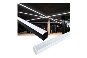 X and Y Shape 140lm/w 0/1-10v DALI UGR<19 LED Linear Light With Grille Cover Direct & Indirect Batten Type