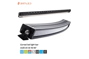 BRTLED 40inch 196W Offroad Universal LED Light Bar For Car-New Curved Design IP68/IP69K Waterproof 17500lm Lumen