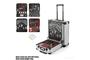 799PCS Hand Operated Trolley Tool Kit, OEM Hard Case Storage Tool Set for Home Use and Automobile Repair