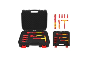 GATmatic 1000V VDE Certified Insulated Hand Socket Wrench Set 24-Piece OEM Hybrid/EV Maintenance Tool Kit High Voltage Safety