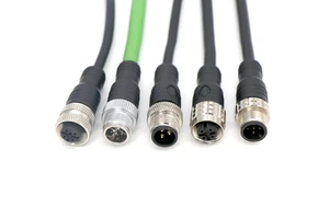 M12 Male Socket Connector Internal Locking Type IP67 Waterproof Copper Alloy Housing 5/6/8 Pin Automotive Telecom Connectors