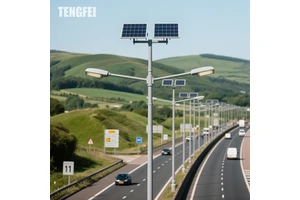 Tengfei Wholesale Waterproof Solar Street Light Outdoor Road Lamp with Remote Control IP65 Battery Power Supply