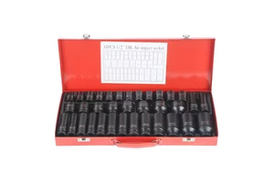 Oem 35pcs/set Chrome 1/2 Wrench Set Customizable Logo Industrial-grade Pneumatic Sleeves Air Sleeves Sets