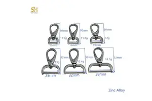 Zinc Alloy Snap Hooks Swivel Eye Trigger Clips Metal Buckles Leather Crafate Luggage Bag Keychain Dog Collar Lobster Clasps