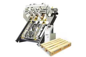 New CE Semi Automatic Stringer Coil Nails European Wood Pallet Nailing Machine For Sale