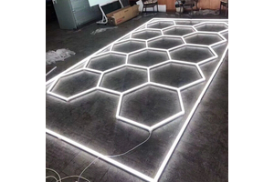 Hexagonal LED Garage Lights Honeycomb Design IP67 Rated for Ceiling Installation in Workshop & Office Reliable Illumination