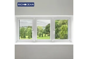 RICHOCEAN USA Hurricane Proof Triple Glazed Tempered Glass Casement Window House Exterior windows with Screen