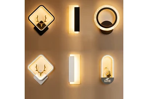 Decorative Sconce Bracket Light Creative Corridor Mural Night Fixture LED Acrylic Wall Lamp Modern Bedroom Bedside Indoor Metal