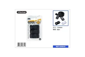 6pcs 1.5x4cm Black Hardware Buckles for Clothing and Crafts Use
