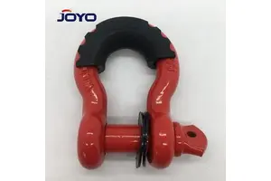 2 Pack D Ring Shackle with 7/8" Screw Pin 3/4" Heavy Duty Shackles with Isolator & Washers for Tow