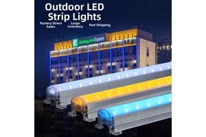LED Aluminum Outdoor Waterproof Linear Light Digital Guardrail Tube Remote-Controlled Single/ Multi-Color Contour Wall Garden