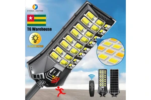 Solar Street Light 400W IP65 High Brightness Motion Sensor Road LED 3CCT Adjustable Plastic Outdoor Fast Shipping Ghana