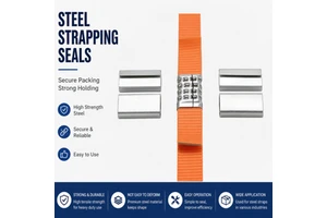 Black Annealed Steel Strapping Buckle Thickened Type Wear Resistant Metal Buckle for Construction Material Binding