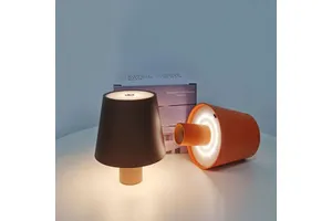 LED Bottle Lamp Battery Portable Table Lamp Waterproof Cordless Night Light for Outdoor Restaurant Bedroom Black