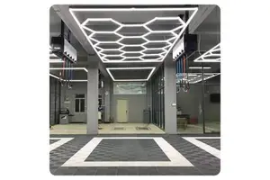 Customizable Factory Hexagonal LED Garage Light IP54 Rated 6500K Cool White 80000 Lumens For Car Washroom Detailing Warehouse