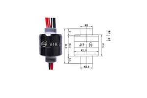 A4H Factory Direct High Current 30A Mercury Slip Ring M430 Durable Rotary Electrical Connector 4 Wires