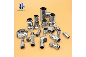 Hoyu Stainless Steel Pipe Fittings 304 316 Flange Tee Stainless Elbow Clamp Valve Custom Pipe Fittings Nipples Tube Fittings