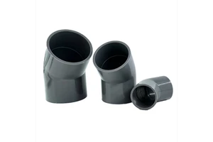 High Quality UPVC PVC Pipe Fitting ANSI/DIN/JIS Standard PVC 45 DEG ELBOW Size 2 Inch Pipe Fitting Smooth Surface