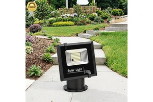 HengQiao 200W LED Solar Flood Light 10000K IP65 Aluminum for Garden Road & Landscape Outdoor Use